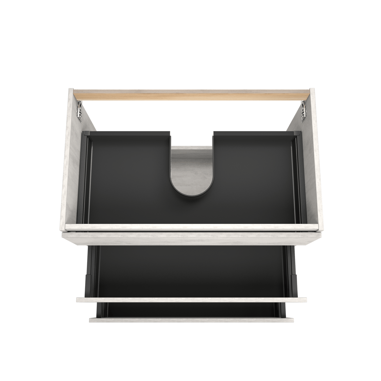 Balmani Lucida staande wastafelonderkast 90 x 55 cm beton zilvergrijs 3 lades