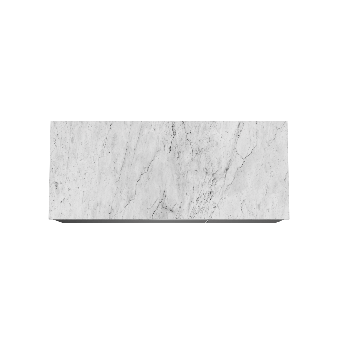 Balmani Mitra meuble salle de bains suspendu 135 x 55 cm noir mat avec Stretto tablette simple ou double en marbre carrare