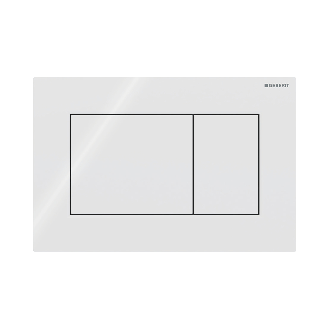 Sigma01 Betätigungsplatte, eckig, weiβ glänzend für Sigma UP320 und UP720 Einbauspülkasten