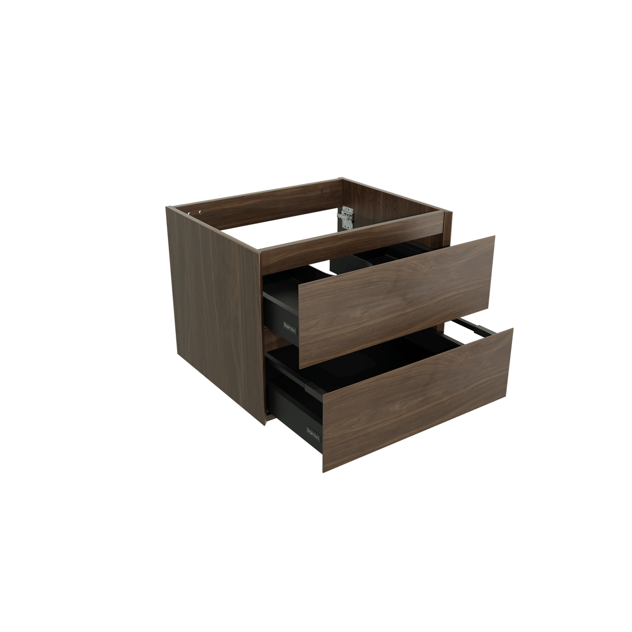 Balmani Mitra meuble sous-lavabo suspendu 67,5 x 55 cm noyer américain 2 tiroirs