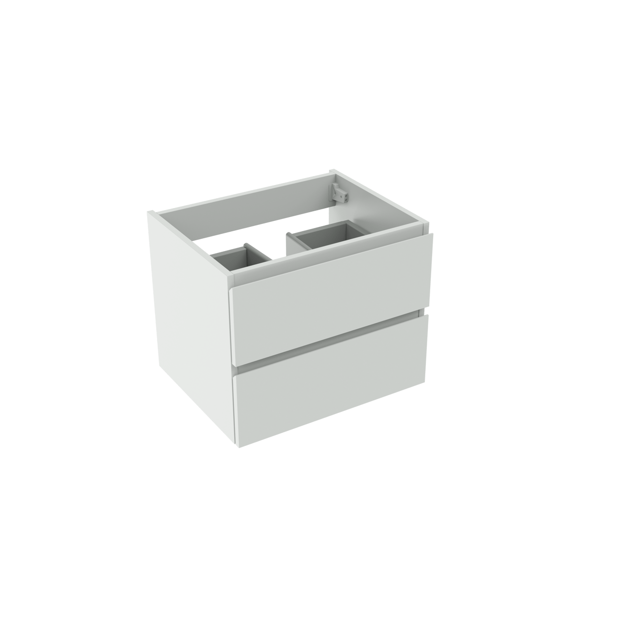 Storke Delta zwevende wastafelonderkast 60 x 48 cm mat wit 2 lades
