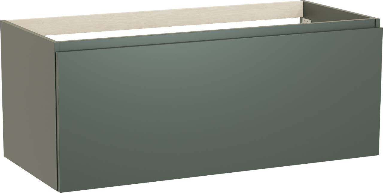 Balmani Sfera hängender Waschbeckenunterschrank: 120 x 55 cm, Forest, 2 Schubladen