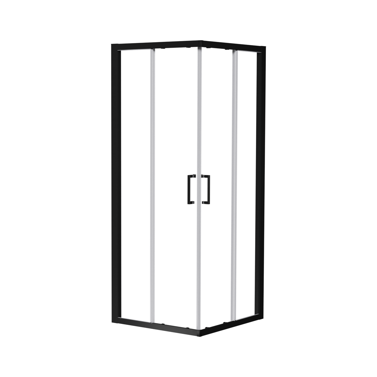 Luca Varess Talan douche schuifdeur 80 x 200 cm helder glas mat zwart profiel