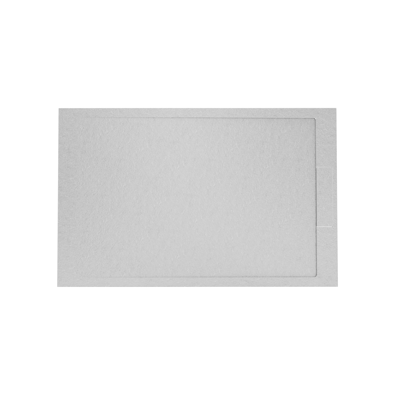 Balmani Indus douchebak 140 x 90 cm composietmarmer lichtgrijs leisteenstructuur