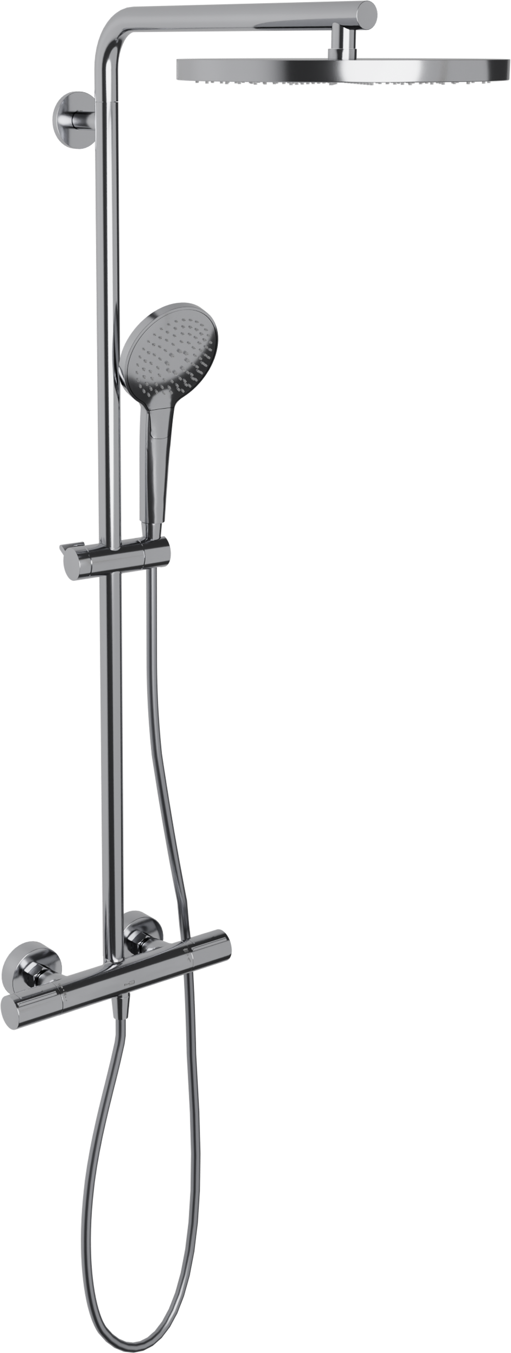 Blaufoss Nola 300 set de douche de pluie robinet thermostatique chrome