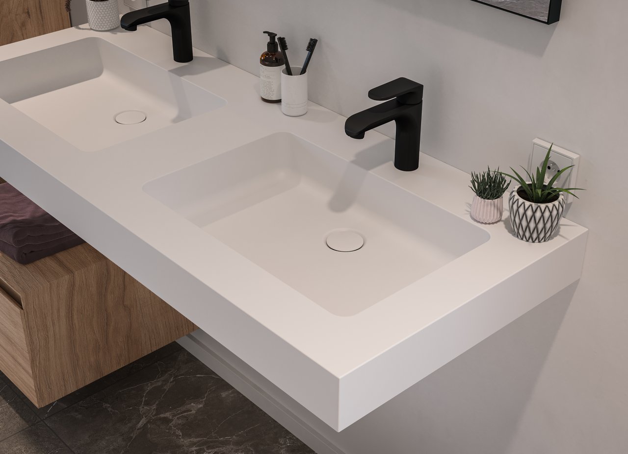 Blaufoss Eleganza Waschtisch-Armatur, schwarz matt