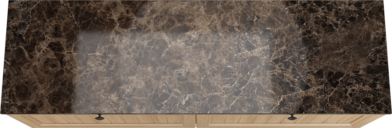 Balmani Lemon meuble salle de bains suspendu 180 x 55 cm, plaqué chêne naturel avec Stretto tablette simple ou double en dark emperador