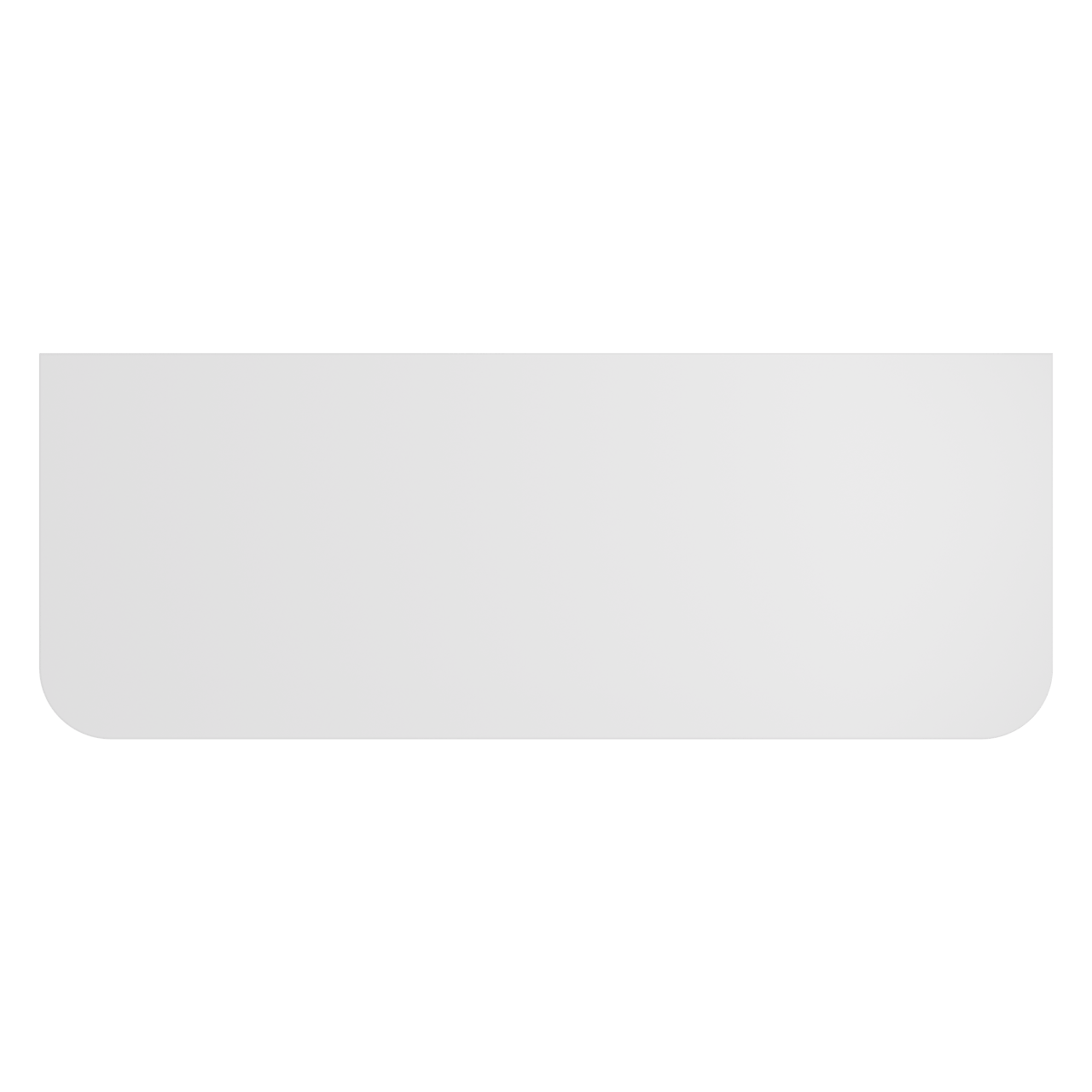 Storke Tavola Soft enkel of dubbel wastafelblad mat witte solid surface 120 x 46 cm