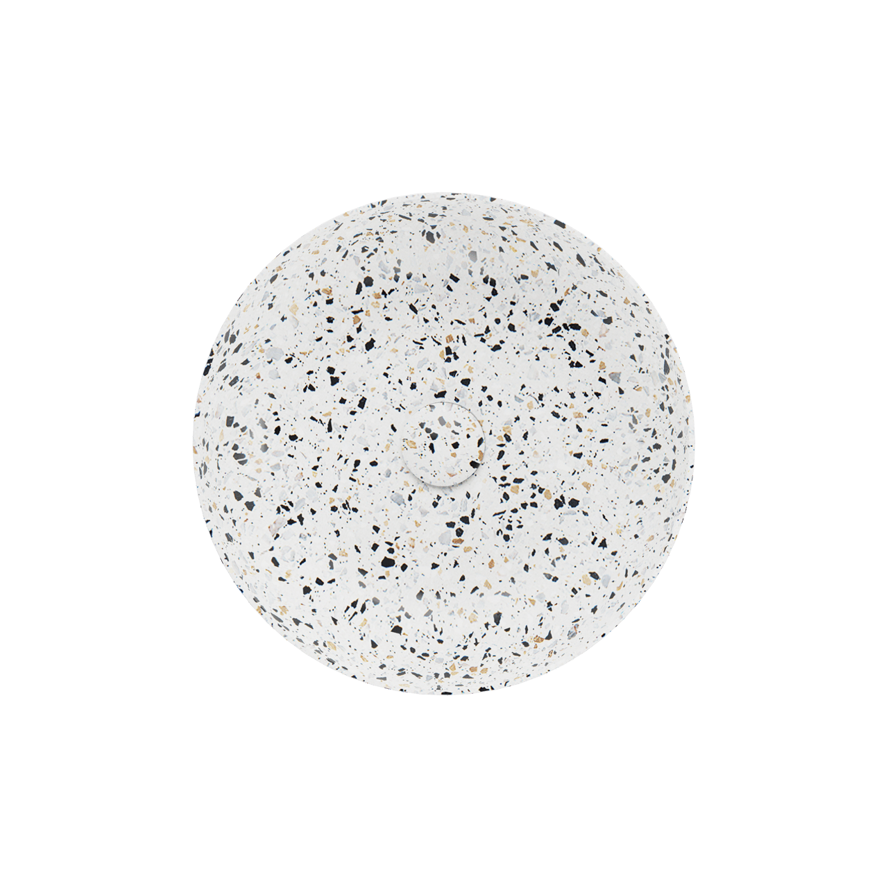 Balmani Still vasque à poser blanc/noir terrazzo mat rond  Ø 38 cm