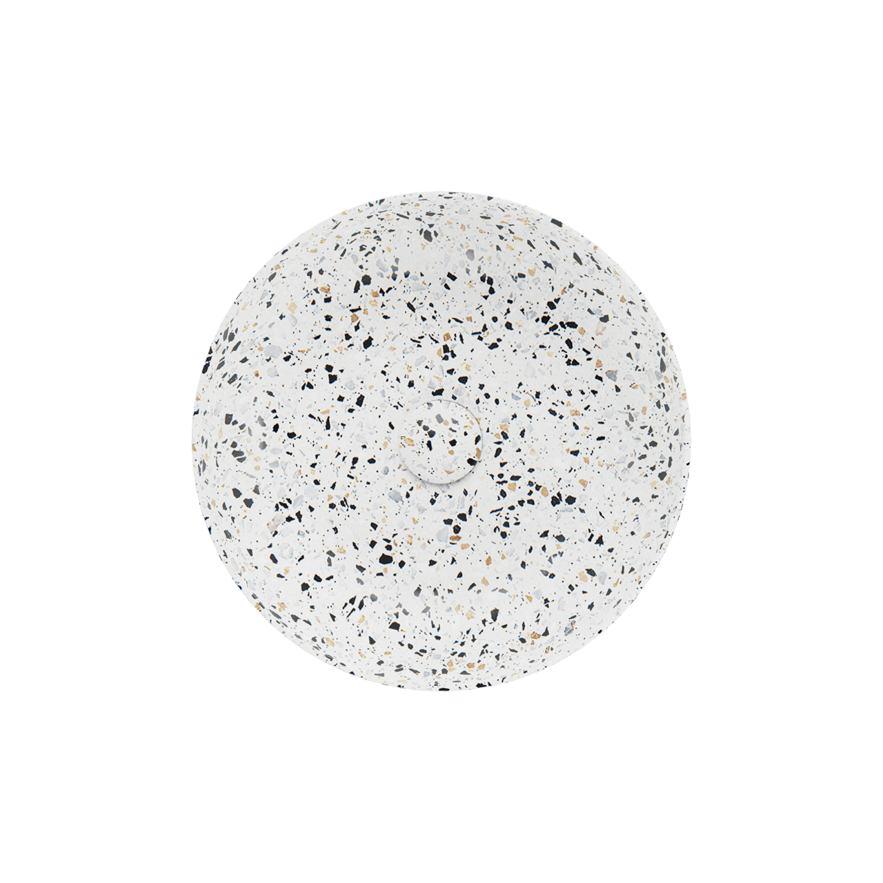Balmani Still waskom mat wit/zwart terrazzo rond  Ø 38 cm