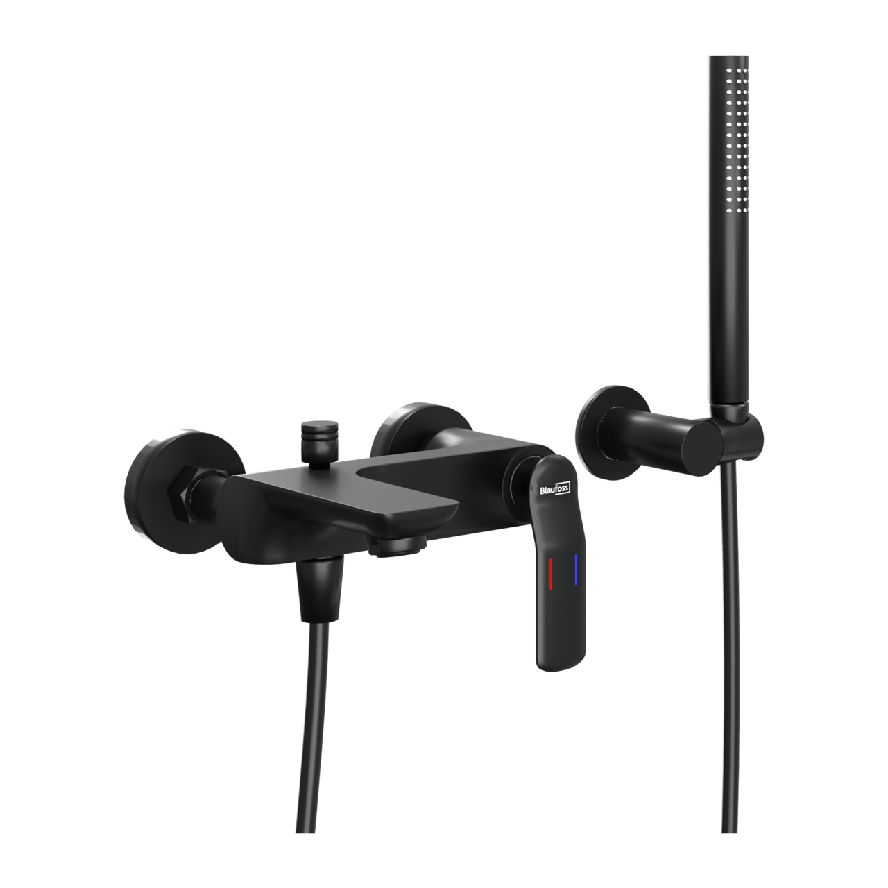 Blaufoss Expo robinet baignoire avec douchette noir mat