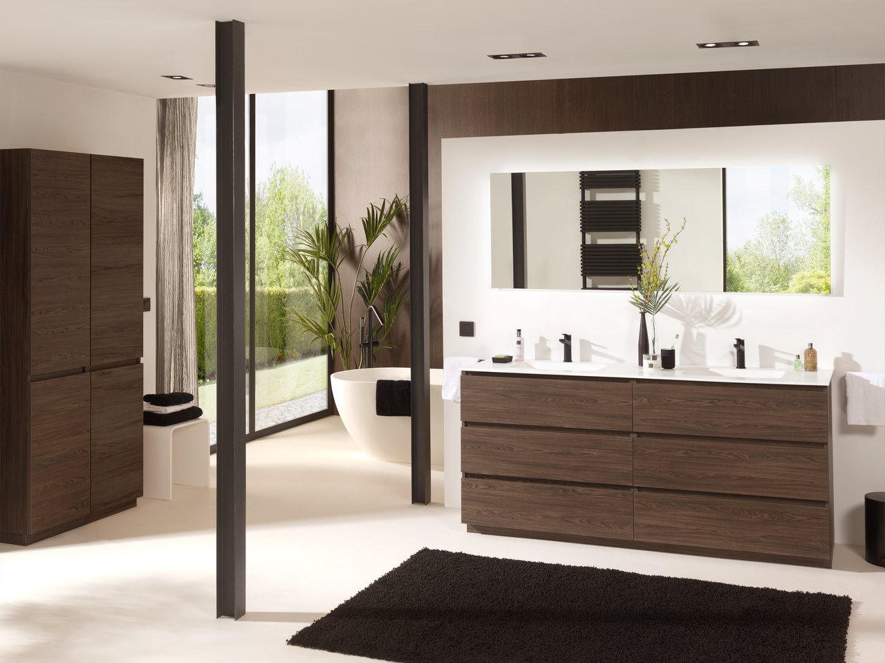 Balmani Giro miroir rectangulaire lumineux et anti-buée 180 x 65 cm