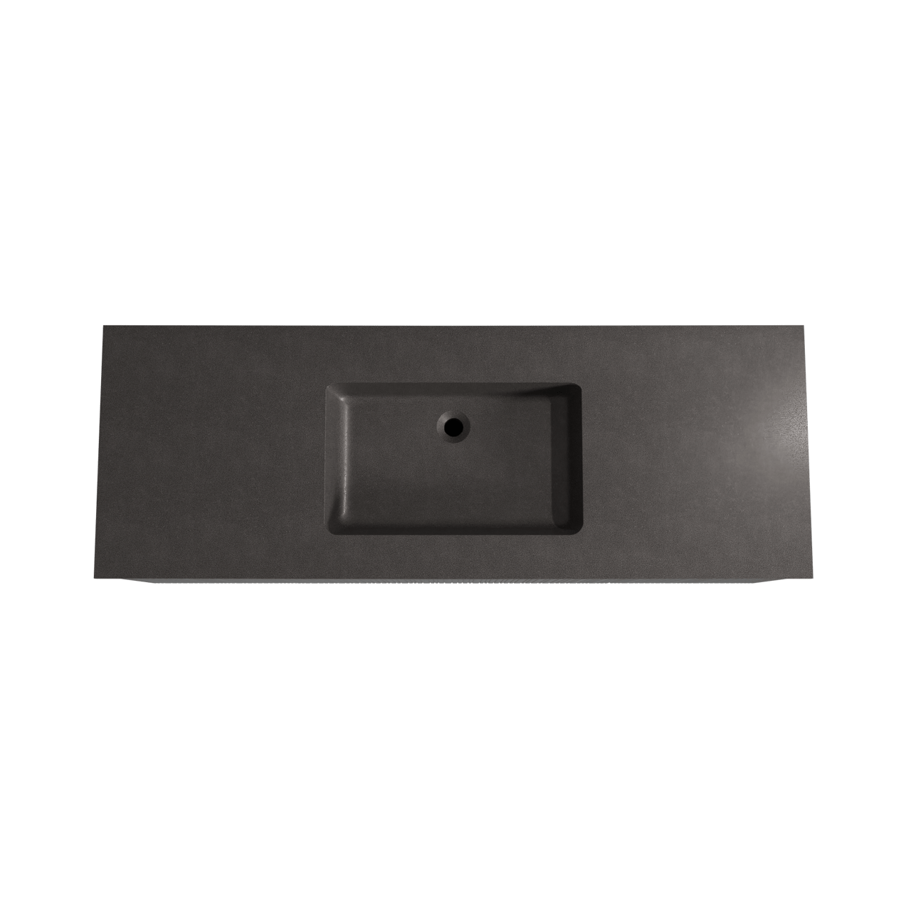 Storke Ribs zwevend badmeubel 145 x 52 cm zwart eiken met Scuro enkele wastafel in kwarts mat zwart, Verticale asymmetrische rechte ribbel