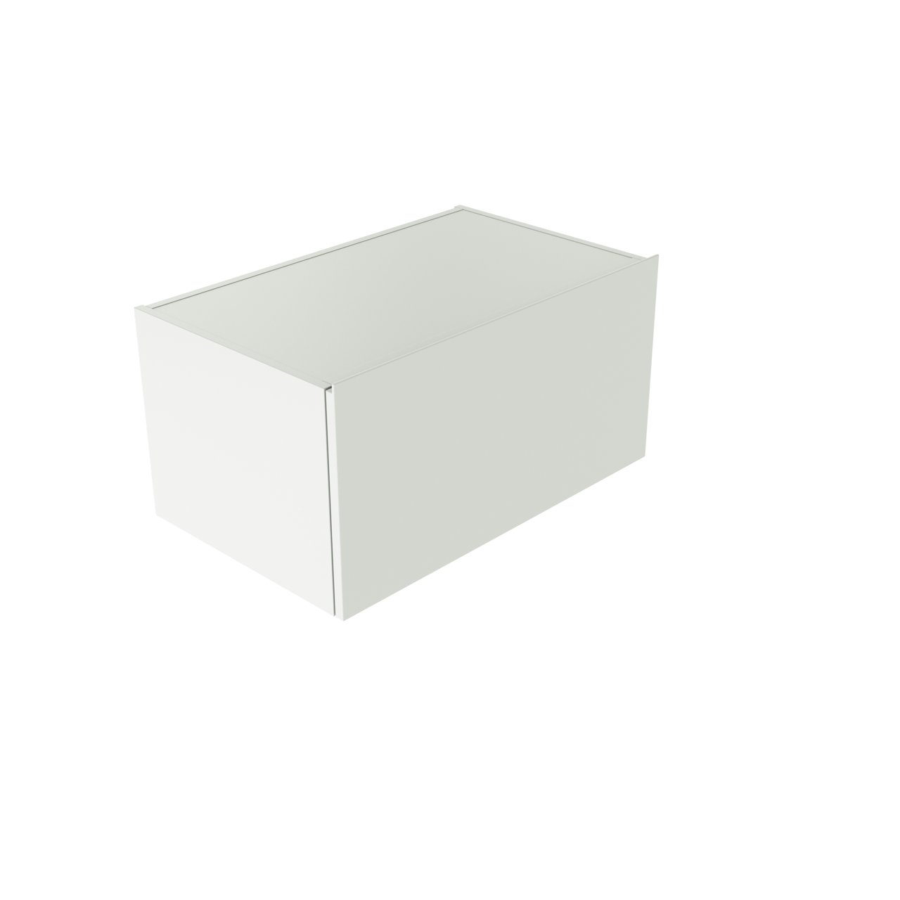 Balmani Studio hängender Waschbeckenunterschrank: 80 x 50 cm, Weiß matt, 2 Schubladen