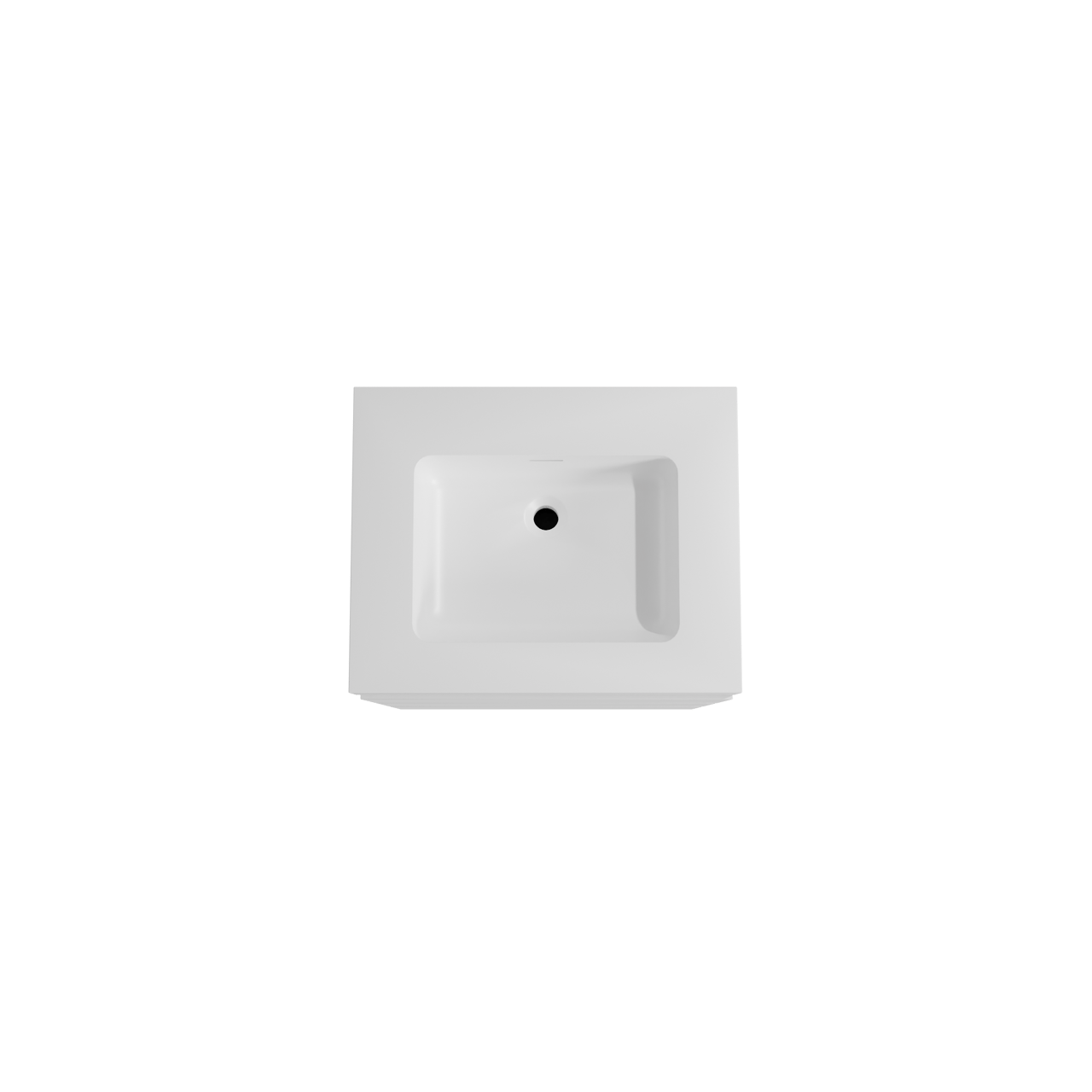 Storke Edge staand badmeubel 65 x 52 cm mat wit met Mata High enkele wastafel in solid surface mat wit