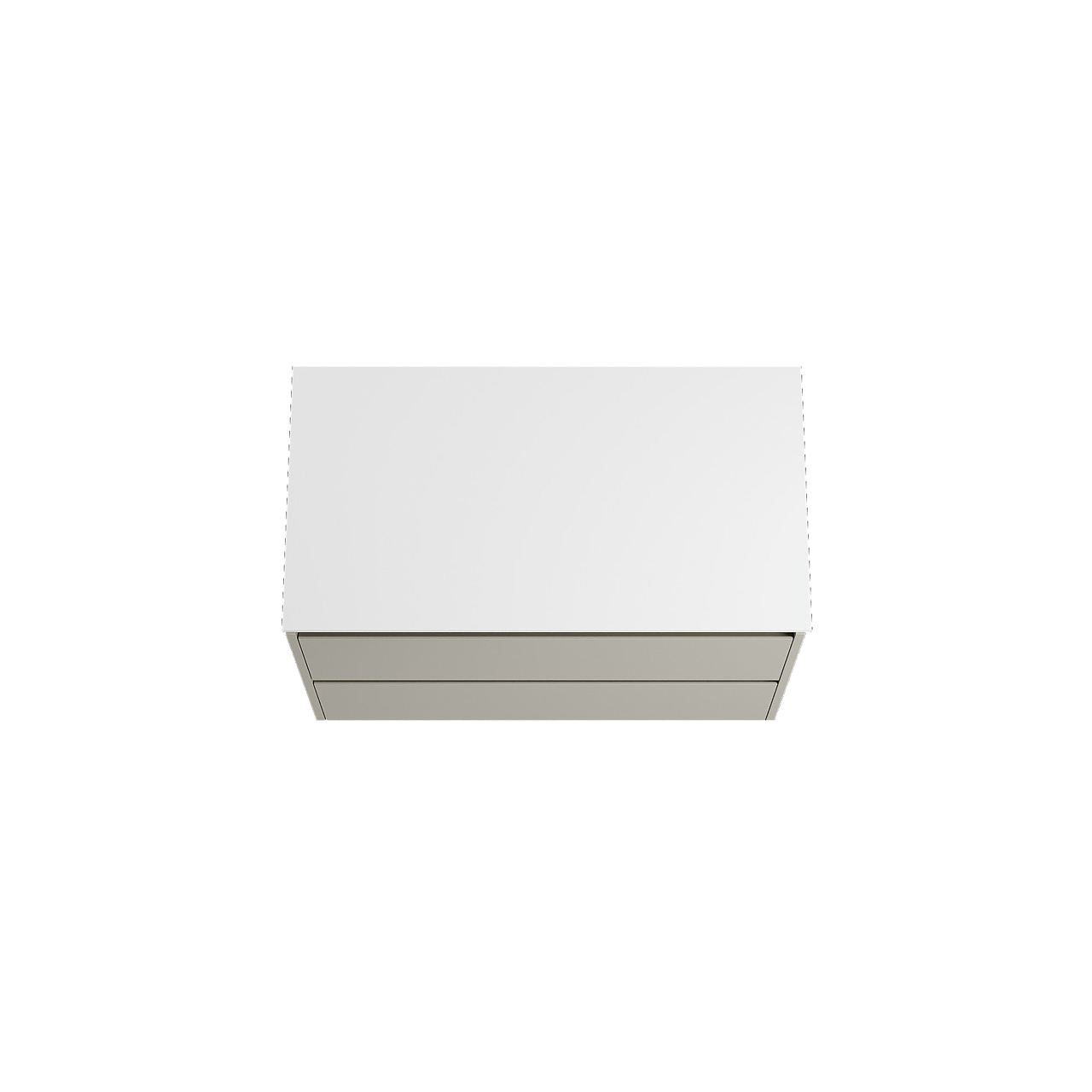 Storke Seda zwevend badmeubel 95 x 52 cm zijdegrijs met Tavola enkel wastafelblad in solid surface mat wit