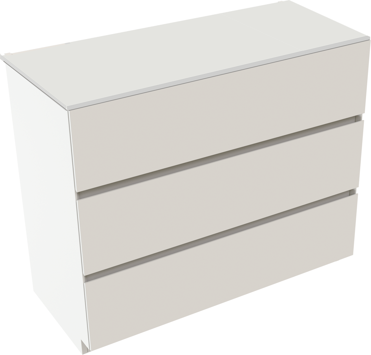 Storke Edge meuble salle de bains à poser 100 x 46 cm blanc mat avec Tavola tablette simple en solid surface blanc mat