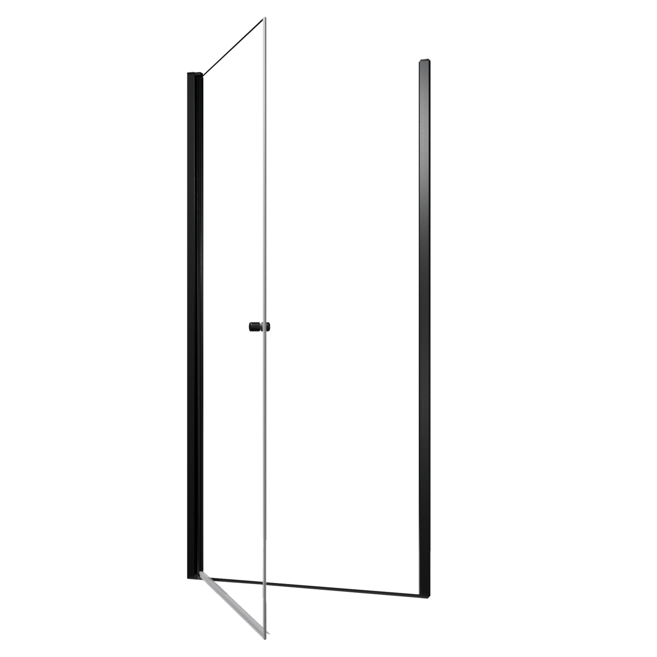 Luca Varess Kuresa douche draaideur 100 x 200 cm helder glas mat zwart profiel