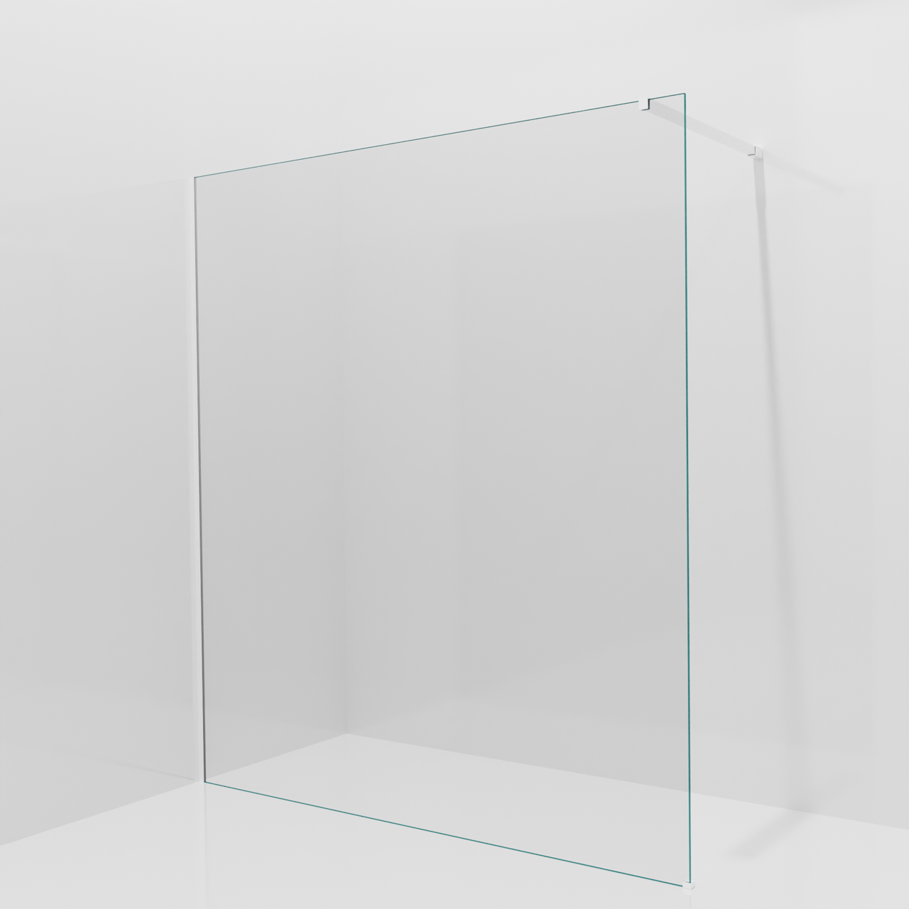 Balmani Modular douche à l'italienne: 180 x 200 cm, Verre transparent, avec coating, Profil Blanc mat