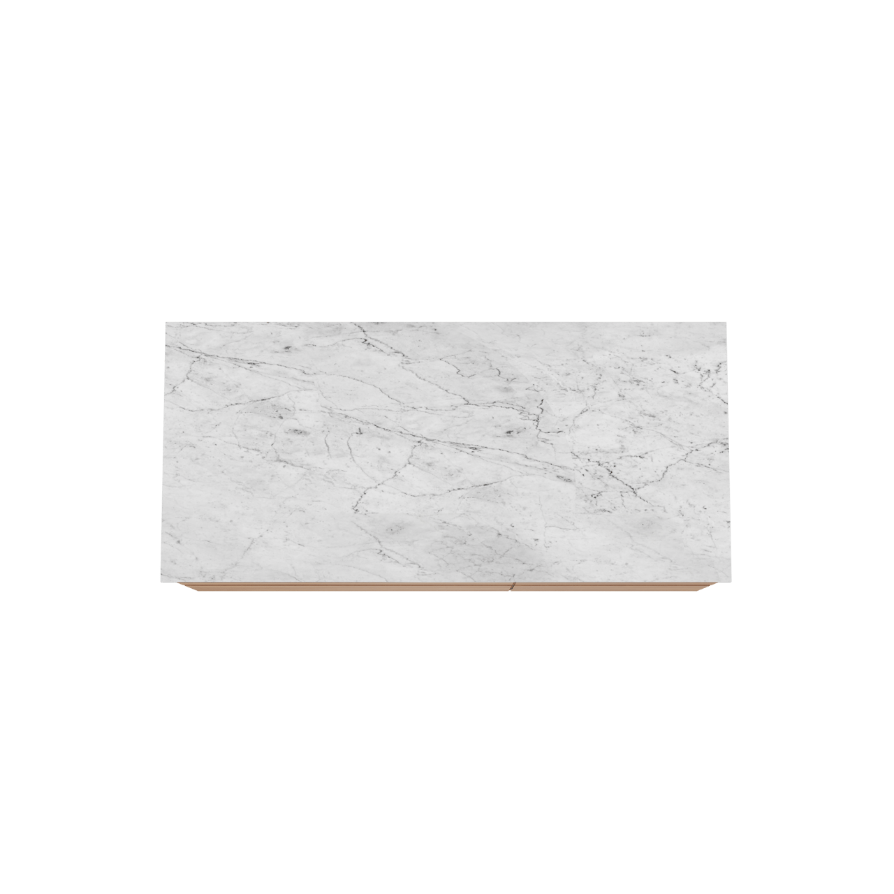 Balmani Mitra meuble salle de bains suspendu 120 x 55 cm teck avec Stretto tablette simple ou double en marbre carrare