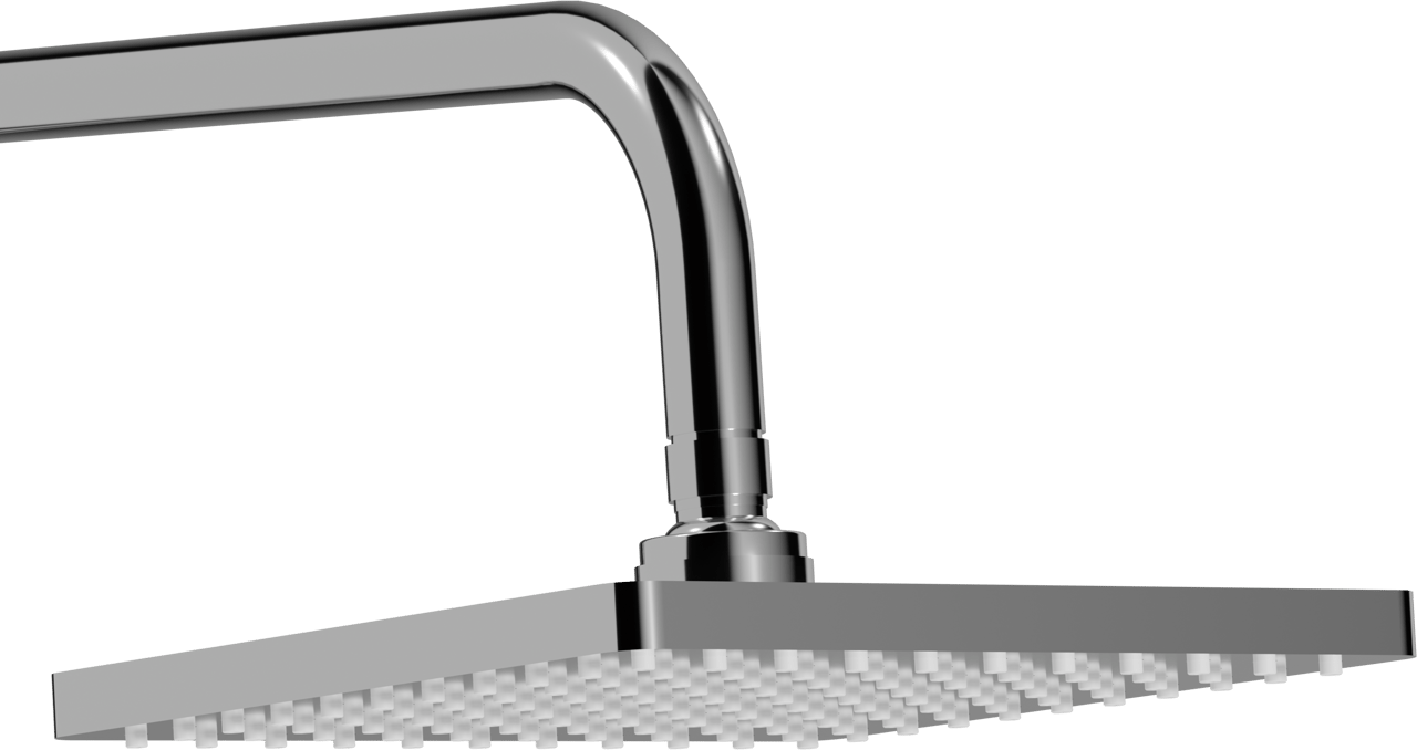 Linie Mavin 200 opbouw regendoucheset met thermostatische kraan Glanzend Chroom