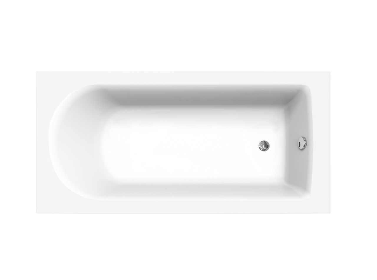 Luca Varess Rosala baignoire encastrable simple 170 x 80 cm acrylique blanc mat