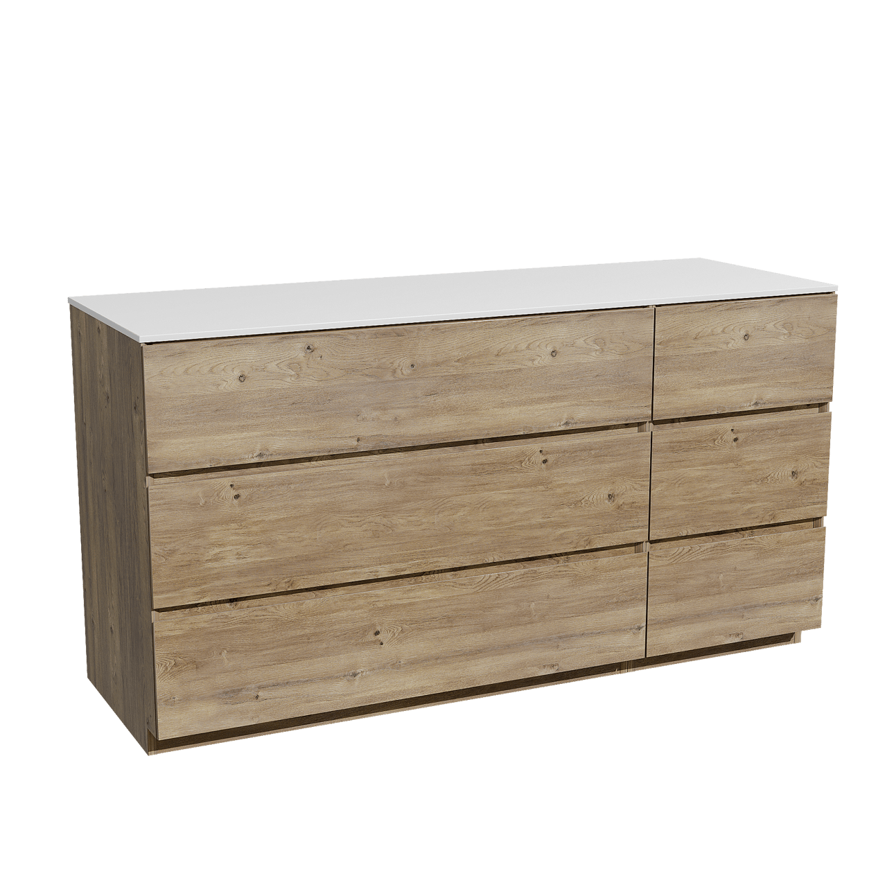 Storke Edge Badmöbel Set mit Tavola Waschtischplatte für Aufsatzwaschbecken