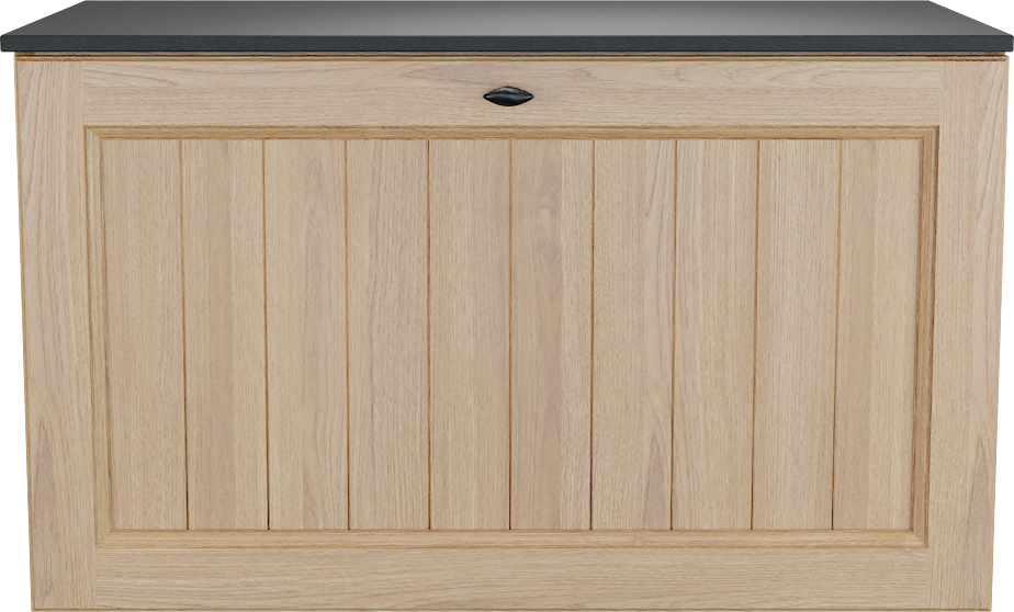 Balmani Lemon zwevend badkamermeubel 90 x 55 cm, fineer natuur eik met Stretto enkel tablet in graniet zwart