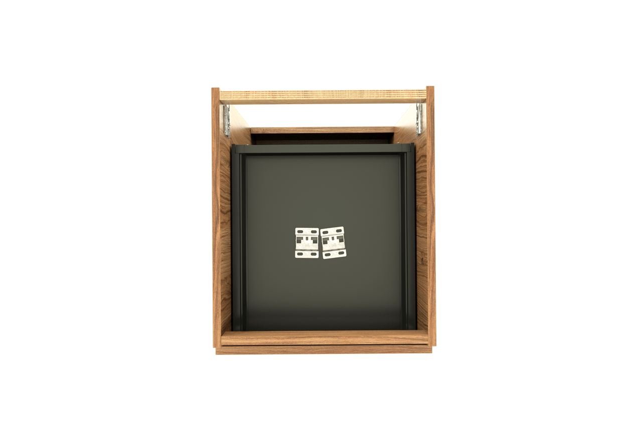 Balmani Lucida stehender Waschbeckenunterschrank: 45 x 55 cm, Teak, 3 Schubladen