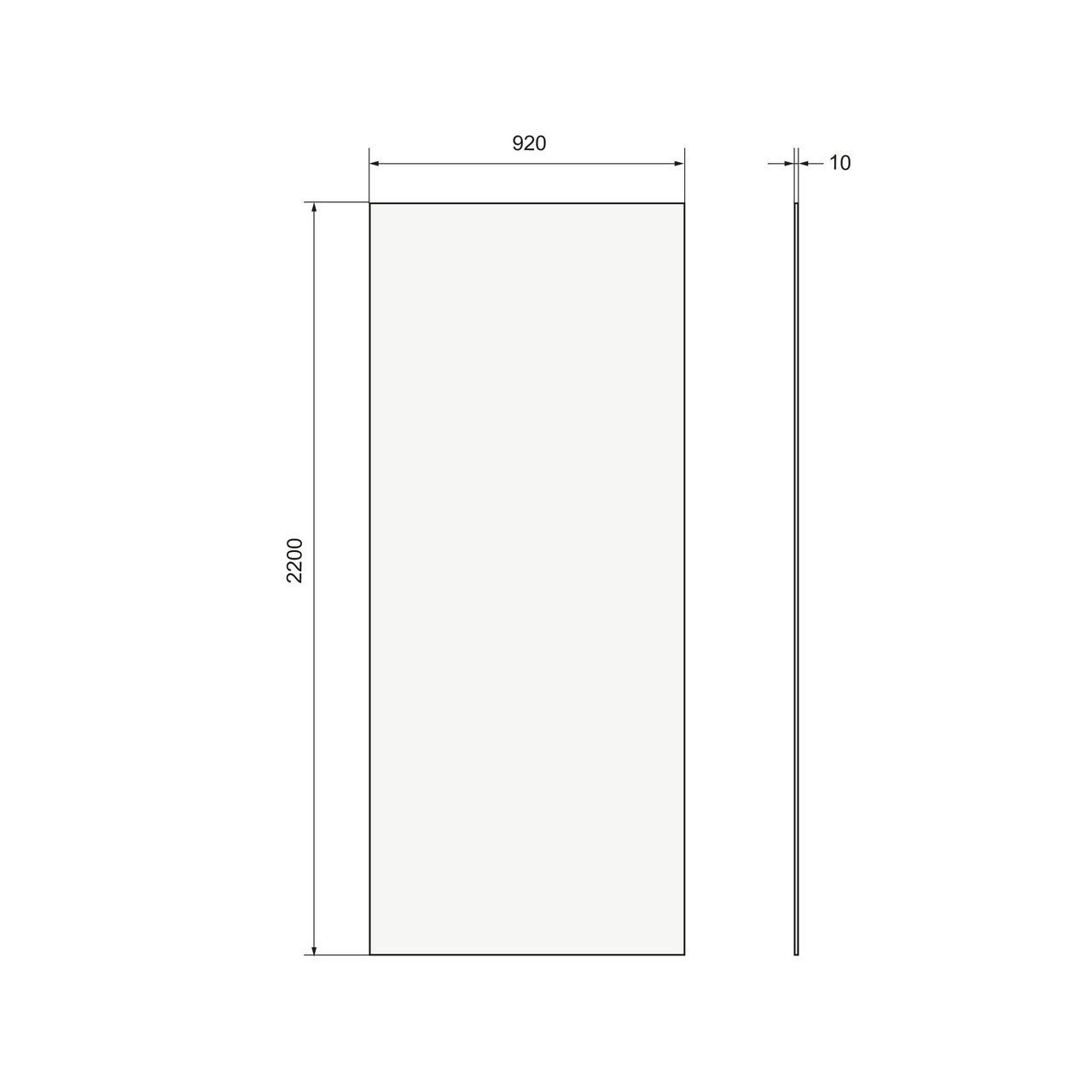 Balmani Zeno douchewandpaneel 90 x 220 cm composietmarmer donkergrijs leisteenstructuur
