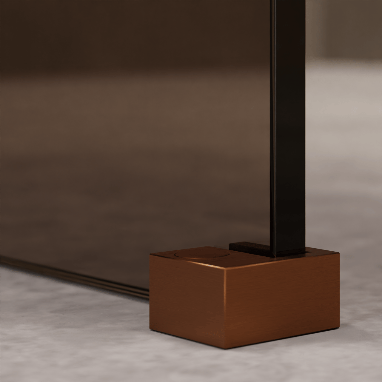 Balmani Modular inloopdouche: 160 x 200 cm, Brons glas, Brushed Rosegold profielen