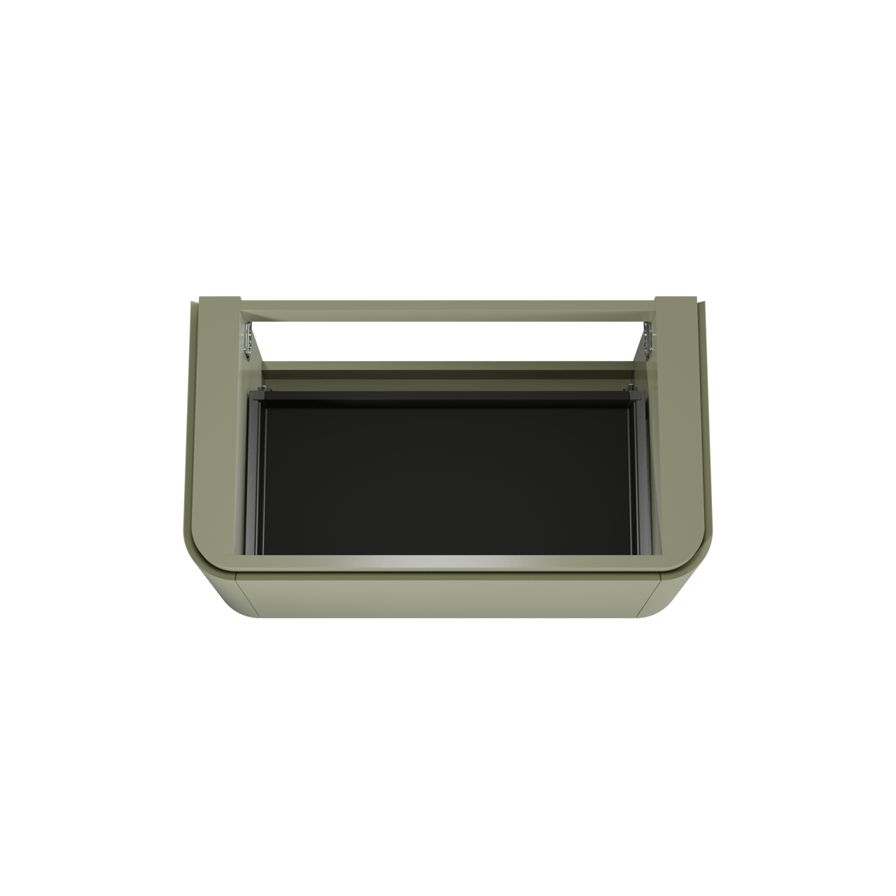 Balmani Moon hängender Waschbeckenunterschrank: 100 x 55 cm, Salbei Grün, 2 Schubladen