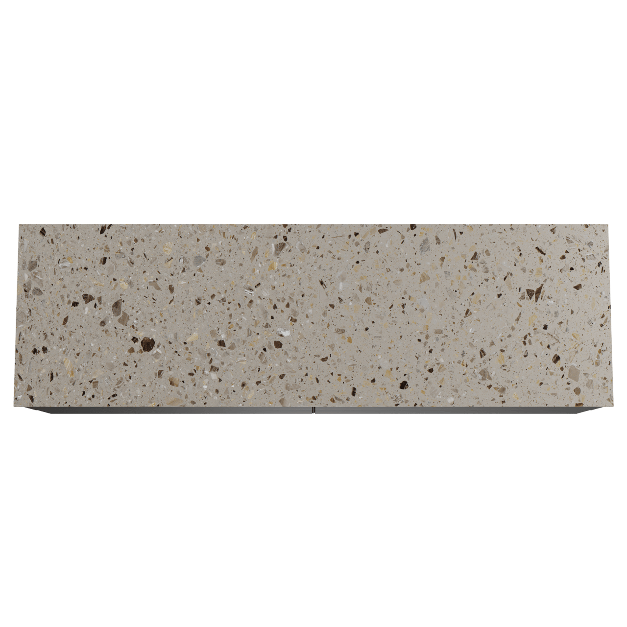 Balmani Mitra meuble salle de bains suspendu 180 x 55 cm noir mat avec Stretto tablette simple ou double en terrazzo greige terrazzo