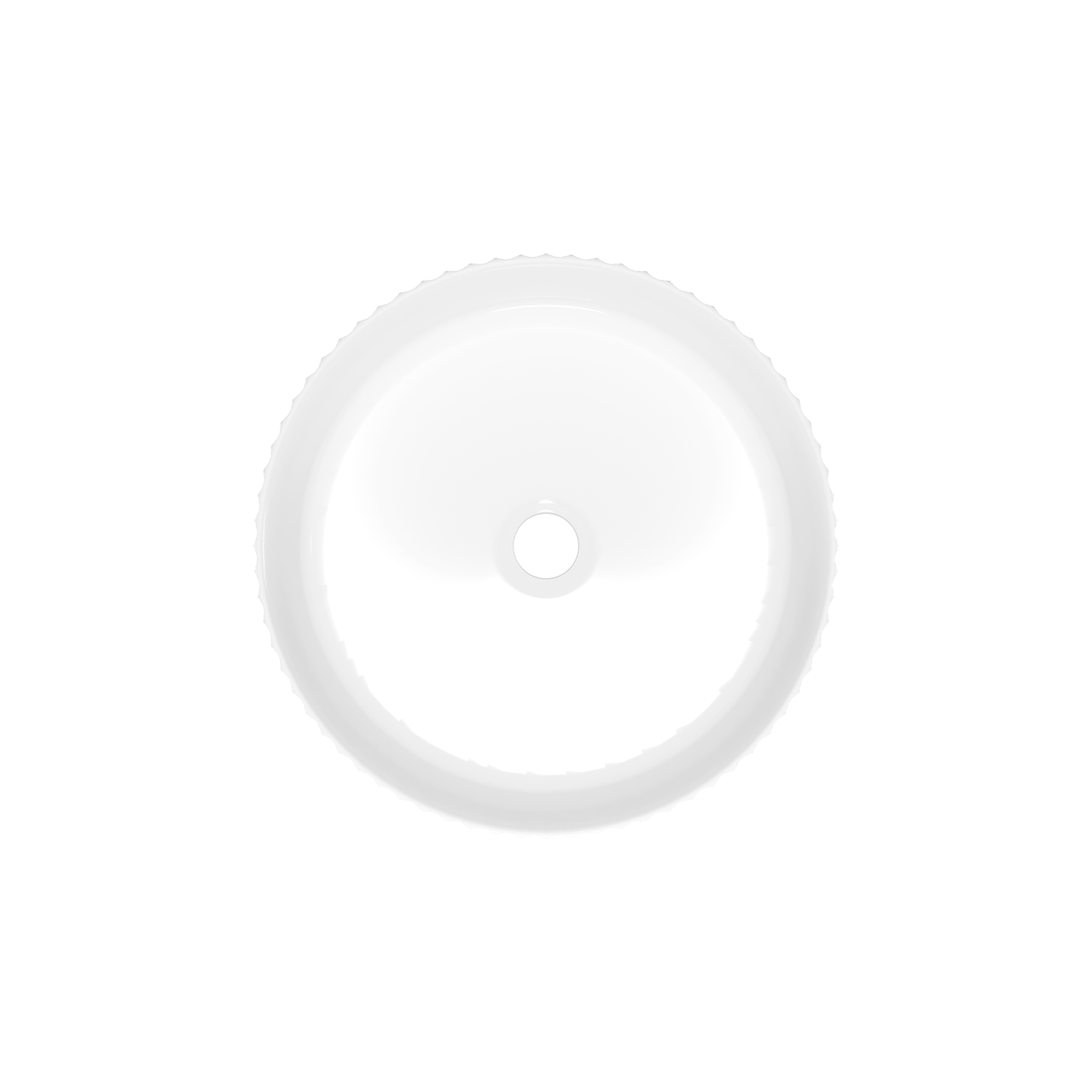 Luca Varess Verona vasque à poser porcelaine Blanc Brillant rond Ø 36 cm