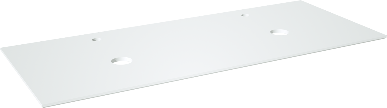 Balmani Facetta tablette double Solid Surface mat 135 x 55 cm
