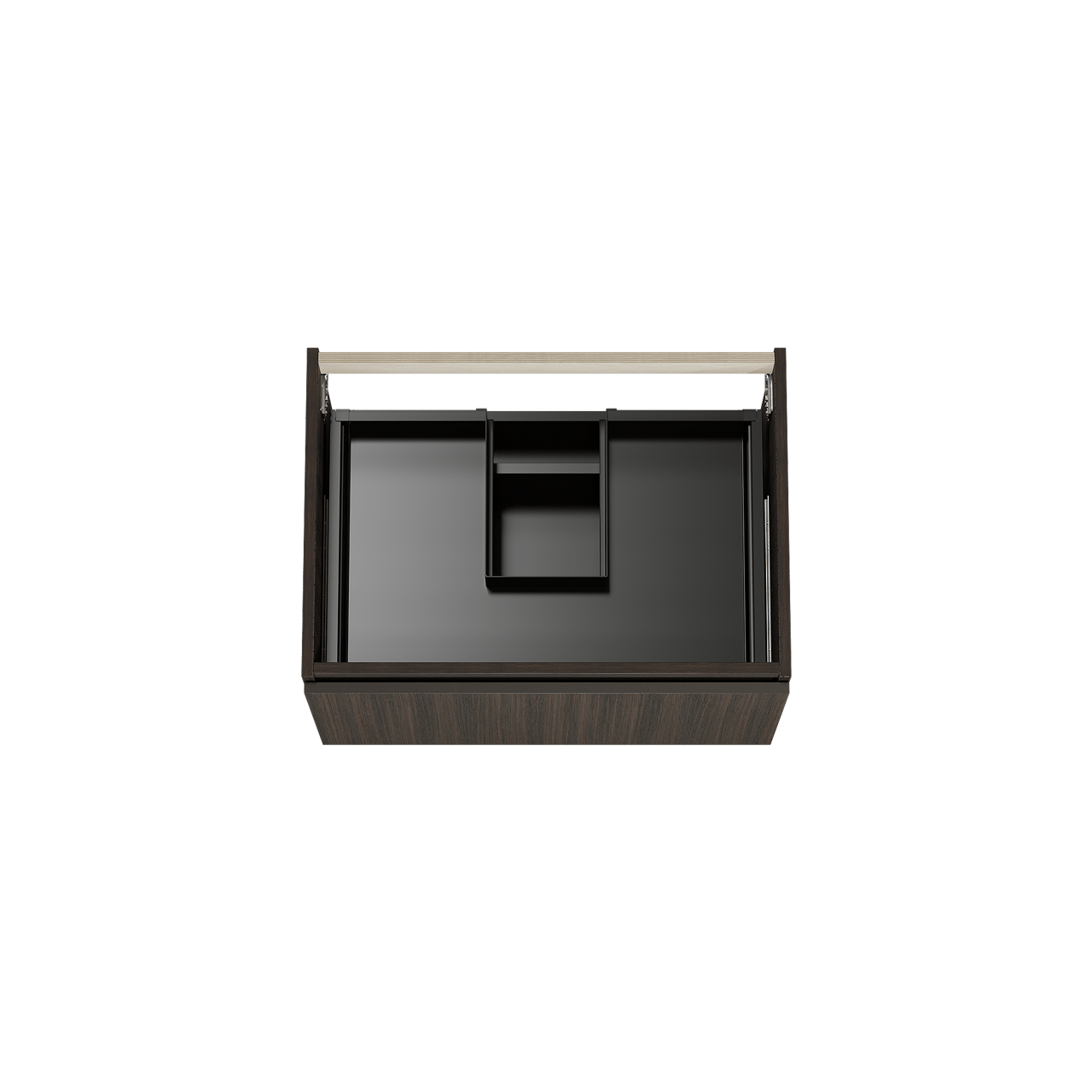 Balmani Sfera hängender Waschbeckenunterschrank: 75 x 55 cm, Eucalyptus, 2 Schubladen