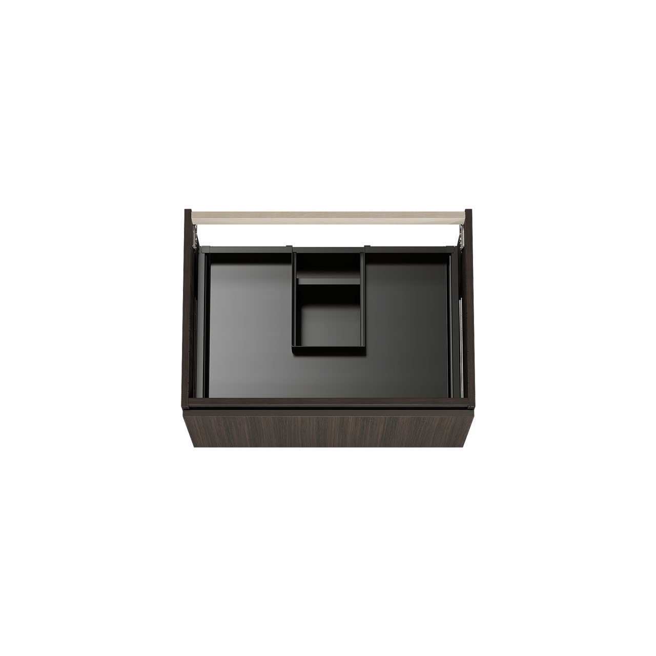 Balmani Sfera hängender Waschbeckenunterschrank: 75 x 55 cm, Eucalyptus, 2 Schubladen