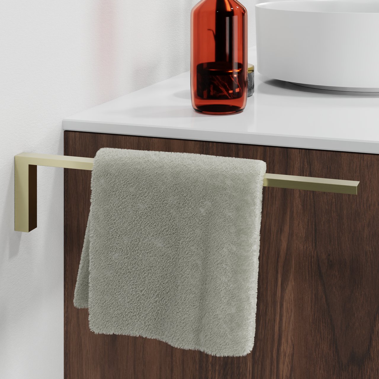 Blaufoss Noma porte-serviette Brushed Champagne Gold 41 cm