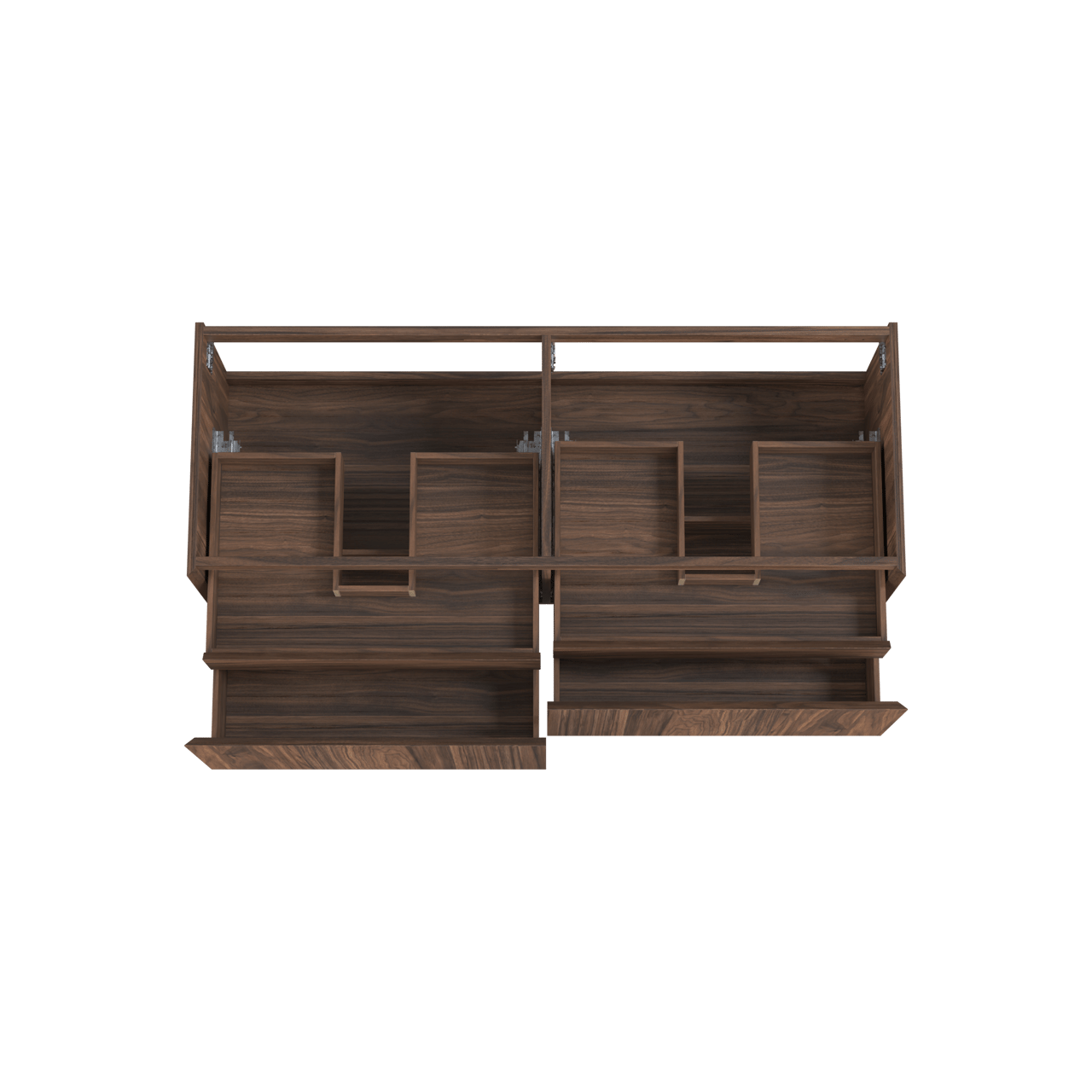 Balmani Idra meuble sous-vasque suspendu 150 x 55 cm plaqué noyer 4 tiroirs