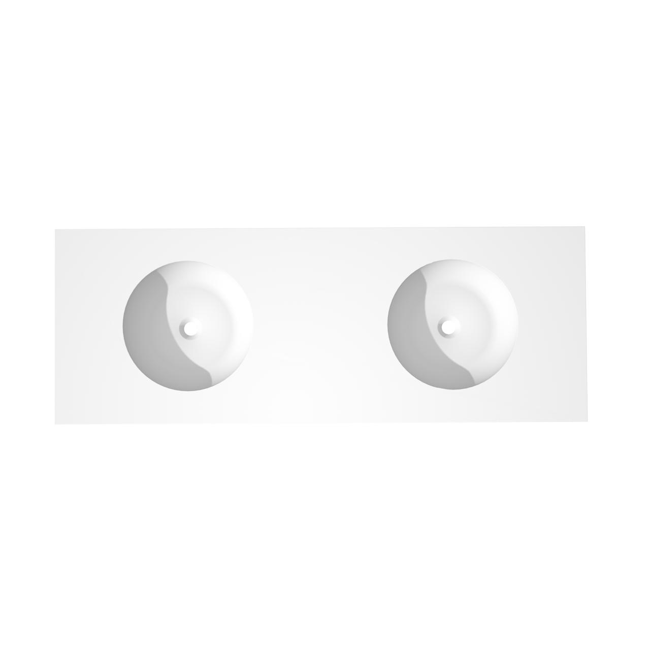 Balmani Tablo Still double vasque Solid Surface mat 150 x 55 cm