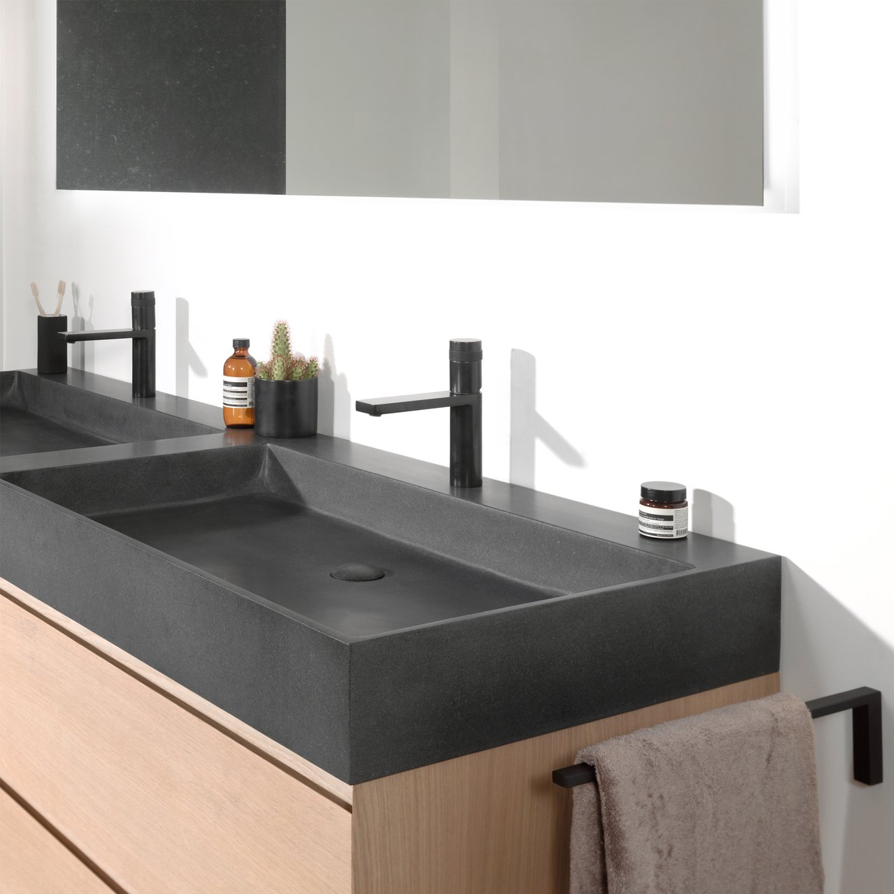 Blaufoss Sonic robinet de lavabo noir mat