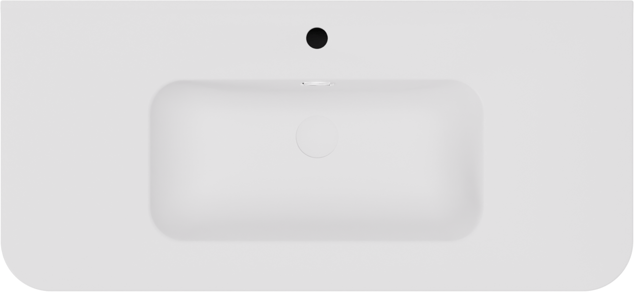 Storke Soft zwevend badmeubel 100 x 46 cm Sand mat met Kera Soft enkele wastafel in porselein mat wit, Verticale symmetrische rechte ribbel