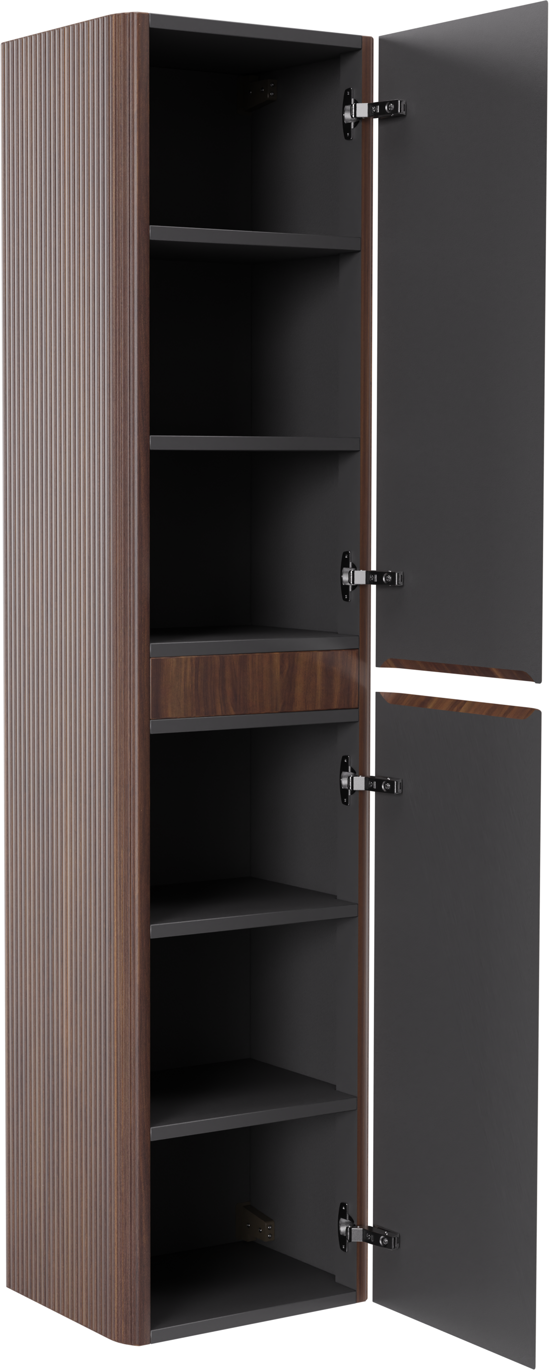 Storke Soft armoire colonne suspendu 40 x 35 x 170 cm noyer Nervure sym. vert.