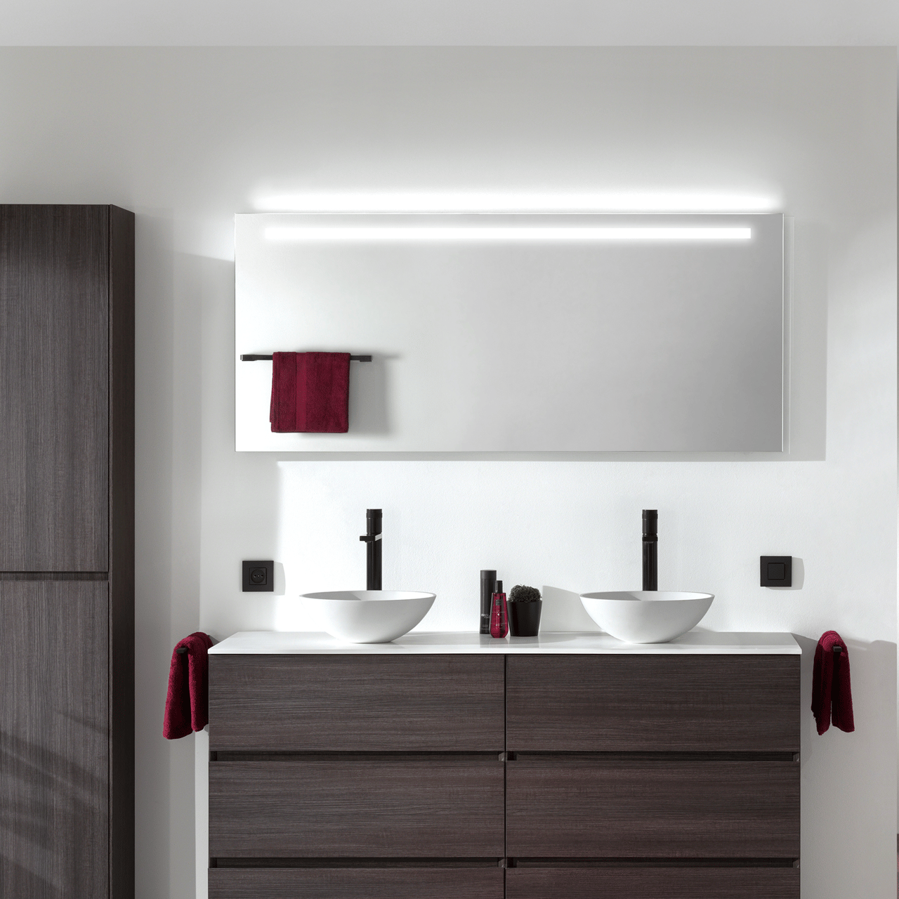 Storke Lucio Badspiegel mit Beleuchtung: Rechteckig, 150 x 65 cm