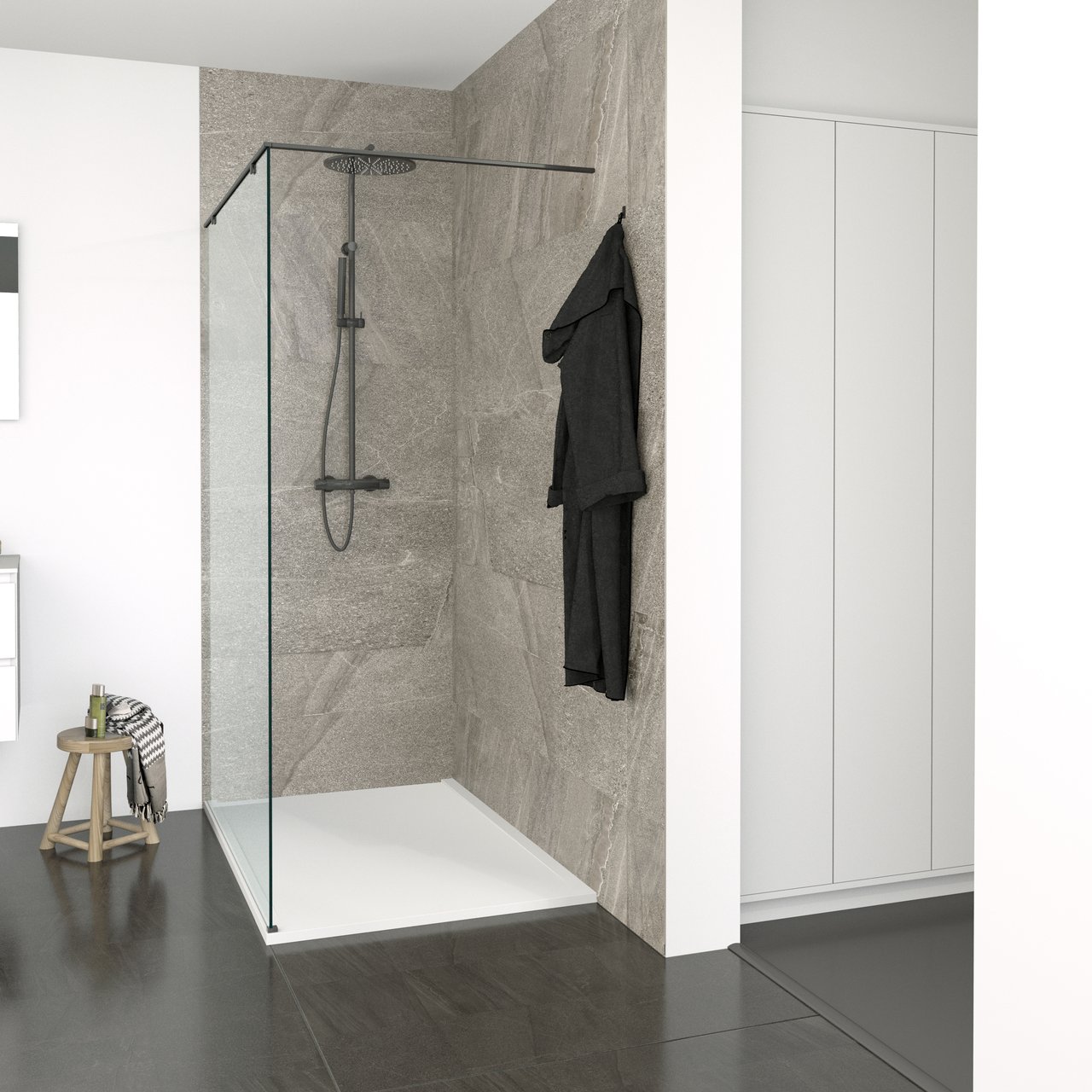 Balmani BMSS Crest barre de stabilisation à gauche 132 x 102 cm noir mat