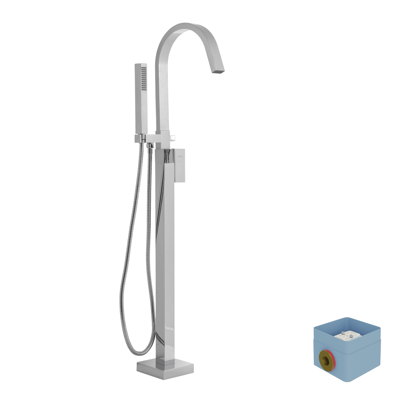 Blaufoss Escape robinet de bain îlot avec douchette chrome brillant
