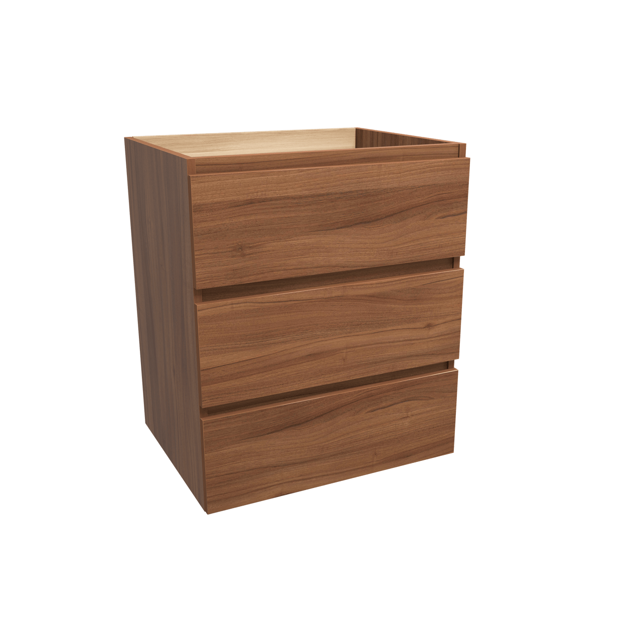 Balmani Lucida staande wastafelonderkast 67,5 x 55 cm notenhout 3 lades