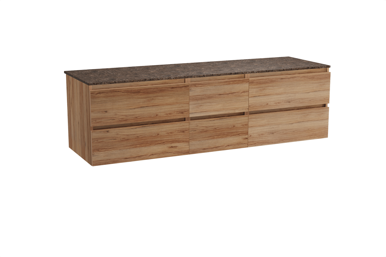 Balmani Lucida meuble salle de bains avec tablette pour vasques Stretto