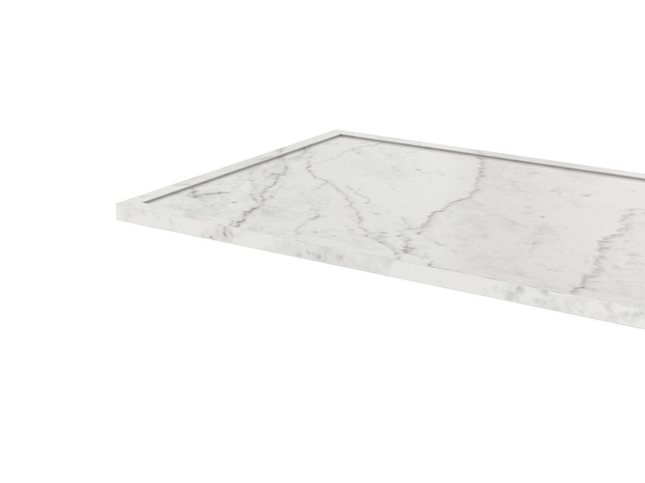Balmani Bordo enkel of dubbel tablet Carrara marmer 140 x 49 cm