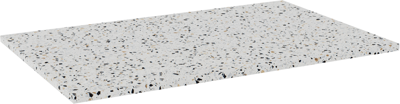 Balmani Stretto tablette simple Bianco Nero terrazzo 90 x 55 cm